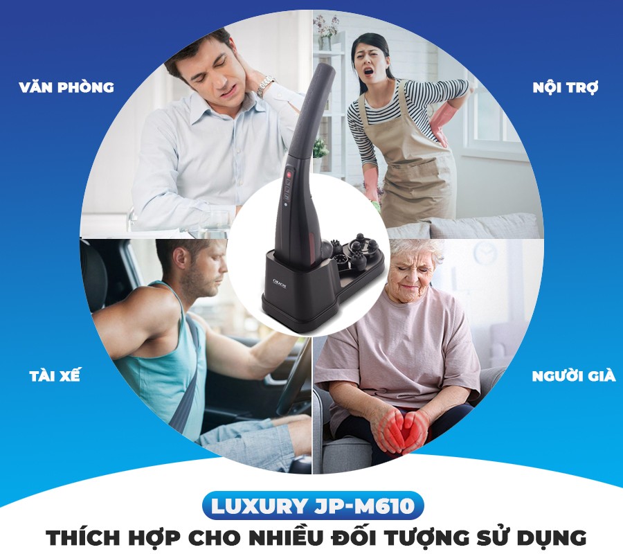 Máy massage cầm tay hồng ngoại OKACHI LUXURY JP-M610